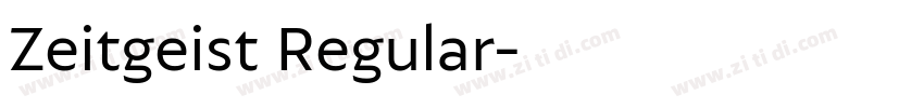 Zeitgeist Regular字体转换